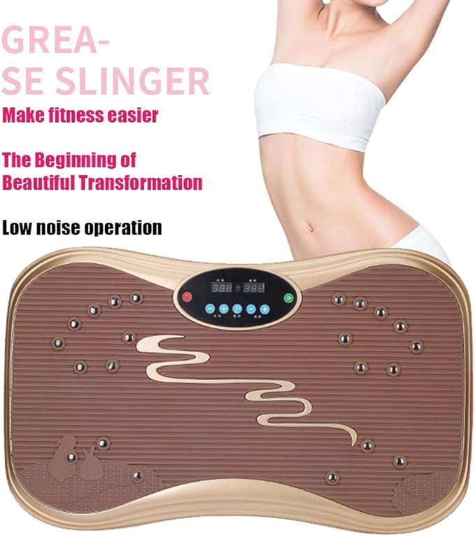 Vibration Plate Exercise Machine 99 Levels Vibration Exercise Machine with Resistance Bands 330lbs Loading Whole Body Shaper Oscillating Vibration Platform