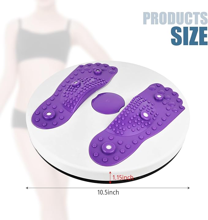 H H&J HUAJIAN Waist Whisper Disc Twister Board Body Twister Waist Twister Body Shaping Rotating Board for Women's Twisting Sports Equipment Aerobic Exercise Foot Massage