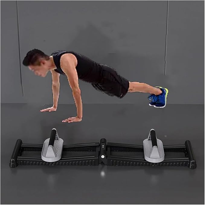 Foldable Skiing Exerciser Leg Splitter Ski Machine Portable Body Slimming Trainer Collapsible Leg Magic Machine Yoga Fitness Equipment for Use(Gray,Push-up Style)
