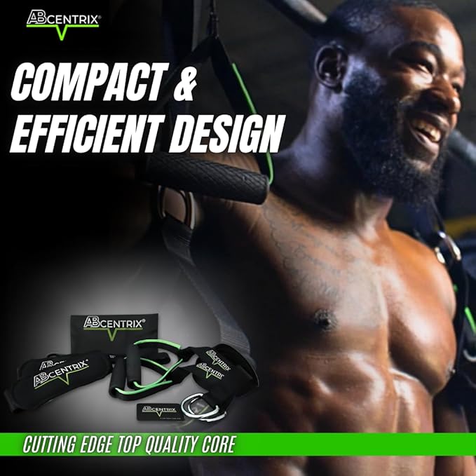 AbSling 2.0 – Premium Hanging Suspension Trainer for Core & Upper Body Strength Training | Heavy-Duty Gym-Grade Ab Slings for Hanging Leg Raises, Abdominal Workouts & Six-Pack Sculpting | Cutting-Edge Two-Pulley Training System Makes Strengthening Easi...