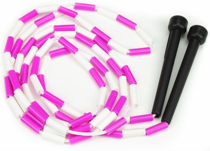 Jump Rope 12-Pack - Pink, Blue, Black and White Skip Ropes for Exercise - Outdoor Jump Rope for Kids, Adults and Athletes - Family Fun Toys and Games