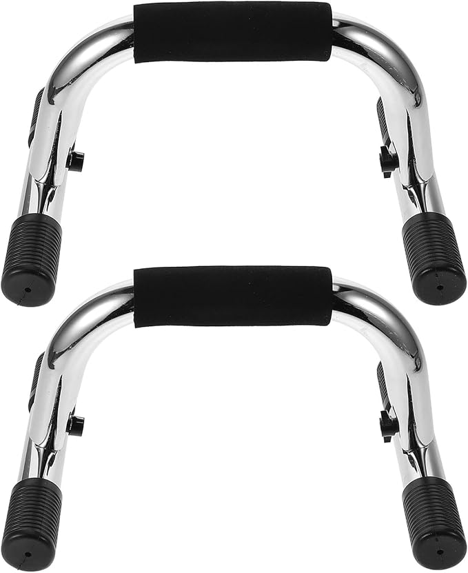 Veemoon 2pcs Push up Bars Steel Frame Pushup Stands with Non-slip Handles for Home Fitness Strength Training Arm Workout Equipment