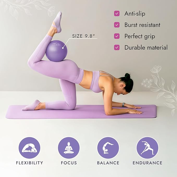Pilates Equipment - 10-in-1 Pilates Ring and Ball Set | Home Pilates Essentials Kit for Women & Accessories for at Home Workouts to Tone, Strengthen, Balance & Improve Flexibility
