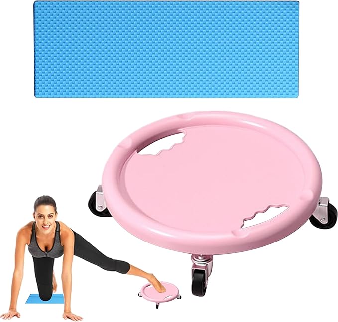 Ab Roller Wheel - Core Workout Roller, 360 Rotation System, Abdominal Training Board, Ergonomic Knee Mat | Women Men Home Gym Conditioning Muscle Shaping Balance Practice