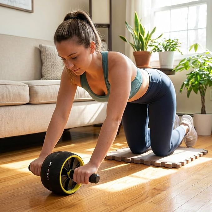 Ultimate Core Strength Wheel - Professional Ab Roller for Intense Home Workouts with Knee Support, Build Rock-Solid Abs & Total-Body Power
