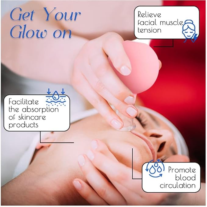 Luzly Face Cupping Set Anti Aging Facial Cupping Gua Sha Facial Tools Cupping Wrinkles Massage Vacuum Suction Cupping Therapy Set for Face Leg Arm Back Shoulder Muscle and Joint Pain
