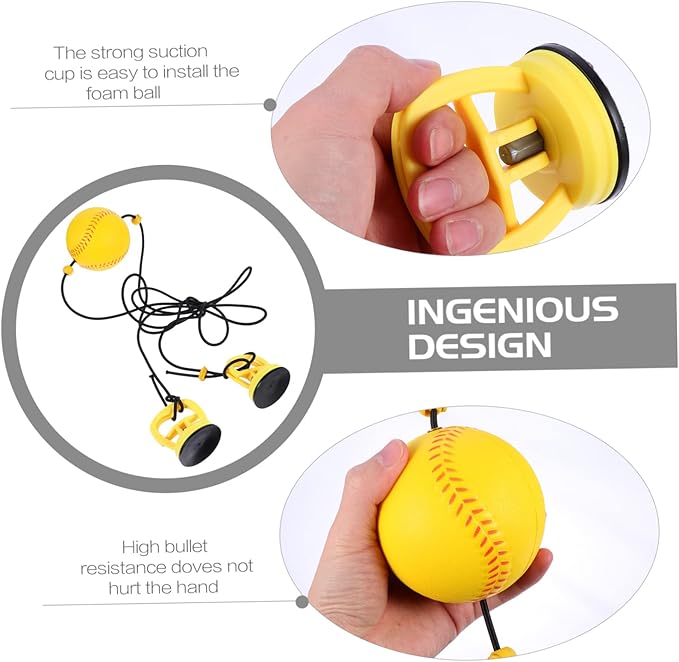 Toyvian 1Pc Professional Boxing Reaction Ball High Elasticity Training Accessory Durable PU Suction Cup for Speed Training and Coordination Skills Random Color