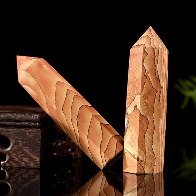 Meditation Home 1PCS Natural Wood Graphite Crystal Column Original Stone Grinding Single Meditation Cure six Prism Decoration (Size : 1pcs)