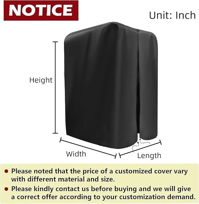 Gym Rack Cover with Waterproof Zipper, Protective Cover for Squat Rack/Weight Lifting Rack/Home Gym Workout Equipment-Indoor or Outdoor