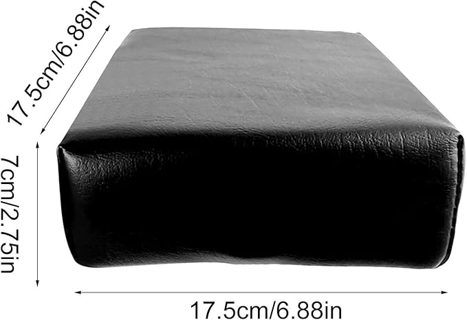 Yoga Bolster Pillow – Sponge PU Leather 25x16.5x7cm 160g | Non Slip Ergonomic Pilates Workout Bolster | Supportive Meditation Cushion for Home Travel Yoga Fitness Office Exercise Gym