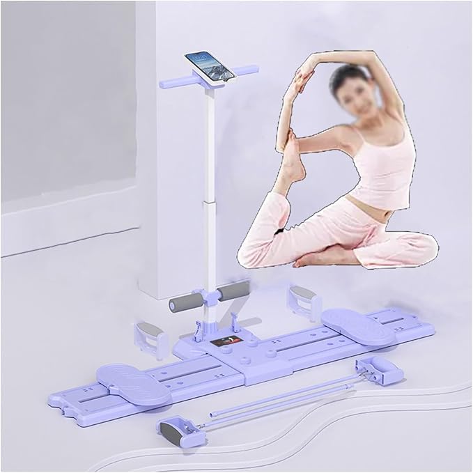 Ski Machine Leg Splitter Leg Strength Split Exerciser Foldable Skiing Exerciser Yoga Fitness Equipment for Use Core Strength Training Instrument(Counting Type,Push-up Handle)