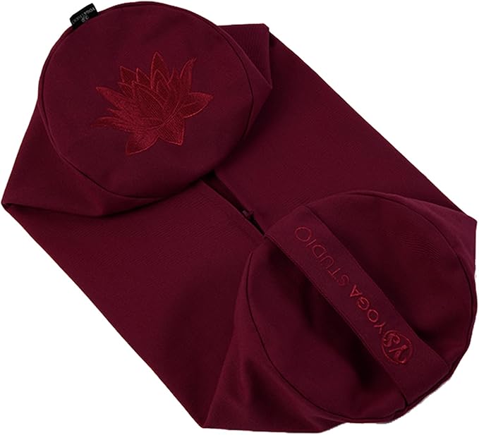 Yoga Studio Spare Organic Cotton Bolster Covers with Handle and Zipper (Raspberry)
