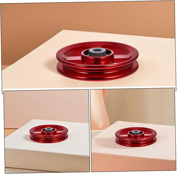 3pcs Aluminum Alloy Fitness Pulley Wheel Set for Cable Machine Gym Attachment Pulley System Bracket Replacement for Strength Training Equipment