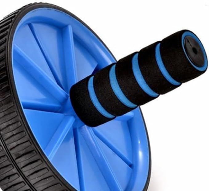 PRETYZOOM Double Wheel Ab Roller Exercise Wheel Abdominal Training Roller Silent Fitness Device Blue for Home Workout Core Strength