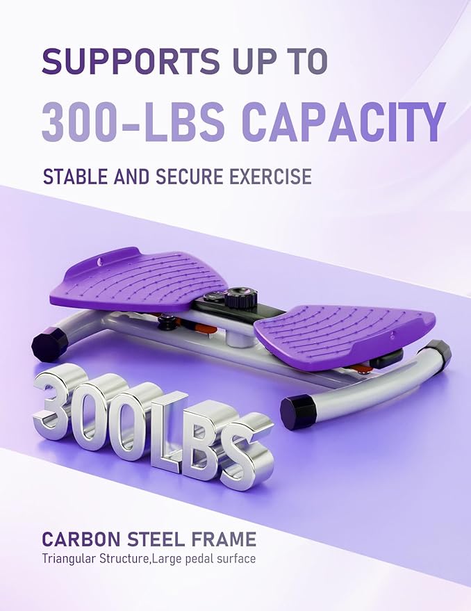 Waist Twister Machine with Smart Digital Counter and Resistance Bands 300 Lbs Capacity, Noiseless Ab Twister Board for Home Exercise, Fitness Equipment Ideal for Women to Burn Belly Fat and Tone Body