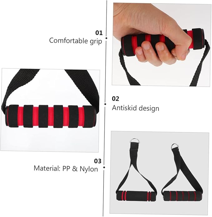 BESPORTBLE 8pcs Resistance Band Handles for Strength Training Non-Slip Ergonomic Fitness Attachments for Cable Machines Versatile Exercise Equipment for Home and Gym Workouts