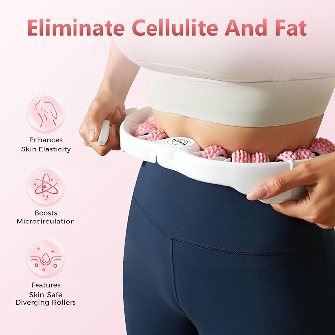 Cellulite Massage Roller - Lymphatic Drainage Tool for Deep Tissue Fascia Massage - Muscle Roller for Legs & Buttocks, Anti-Cellulite Massager for Body Contouring and Skin Smoothing