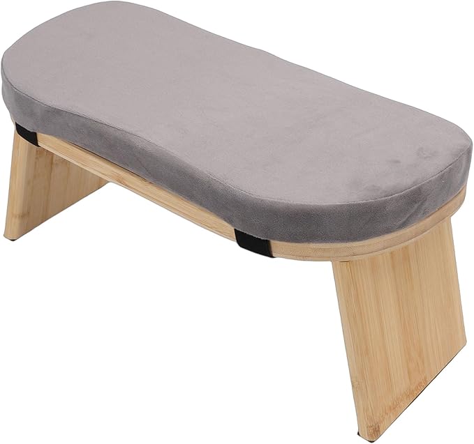 Meditation Bench, Premium Beech Wood Foldable Kneeling Stool with Magnetic Hinge Locks and Cotton Cushion, Supports 260 lbs, Non Slip Base, for Yoga Zen Meditation Home Office