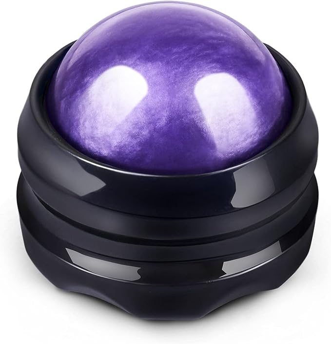 Solacium Manual Massage Roller Ball - Massager and Therapy Tool for Sore Muscles, Shoulders, Arms, Neck, Back, Feet, Body, Deep Tissue, Stiffness, Joint Pain, Stress Relief