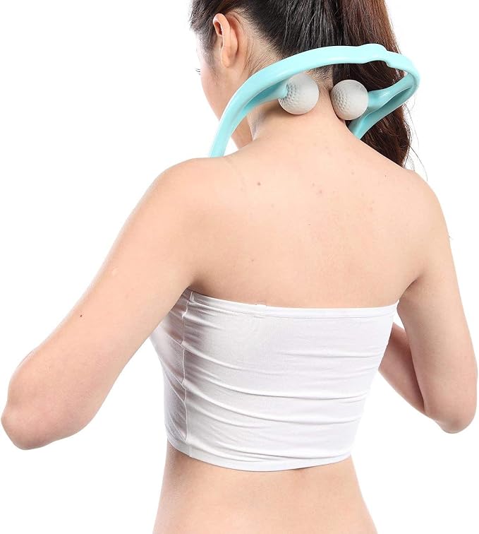 Mount Plus M1212 Shiatsu Neck Massager for Neck and Shoulder with Deep Tissue Trigger Point Manual Self Muscle Massage for Muscle Pain Relief (Simulates Massage Therapist Hands) (1 Pack Pink)