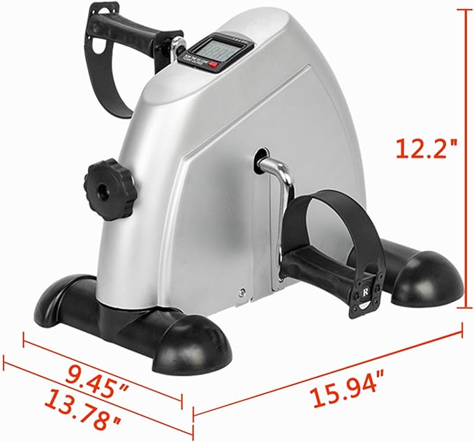 Under Desk Bike Pedal Exerciser, Exercise Bike for Leg/Arm Trainer Pedal Exerciser Foot Peddler Portable Therapy Bicycle Leg Peddler Portable Mini Cycle Bike