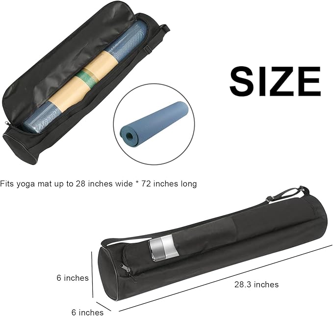 Yoga Mat Bag for Women & Men,Travel Yoga Gym Bag for 1/4" 1/3" Thick Exercise Yoga Mat,Fitness mat bag,sprot mat pouch