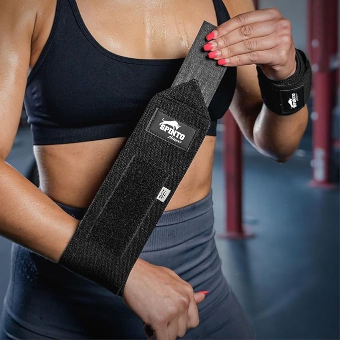18" Wrist Wraps for Weightlifting USPA-Approved Wrist Support with Thumb Loop Heavy Duty Wrist Braces for Powerlifting, Gym, Cross Training & Strength Training for Men & Women