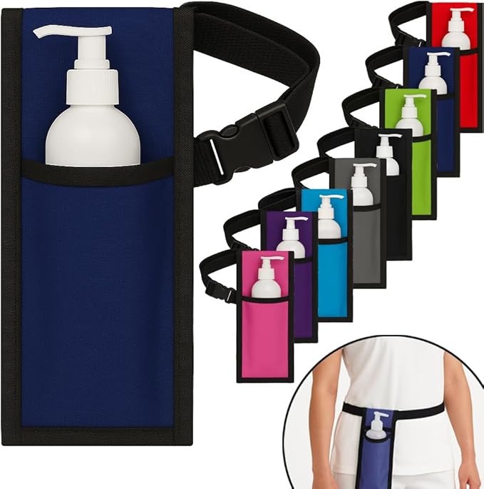 Royal Massage Oil Bottle Holster with Adjustable Strap – Hands-Free Waist or Shoulder Pouch for Therapists – Fits Most Pump Bottles – 8 Color Options - Bottle Not Included (Blue)