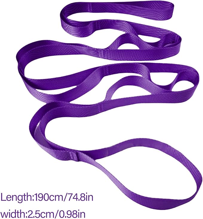 10 Loop Pilates Stretch Strap Not-Elastic Exercise Stretch Strap Stretching Strap Pilates Strap for Physical Therapies