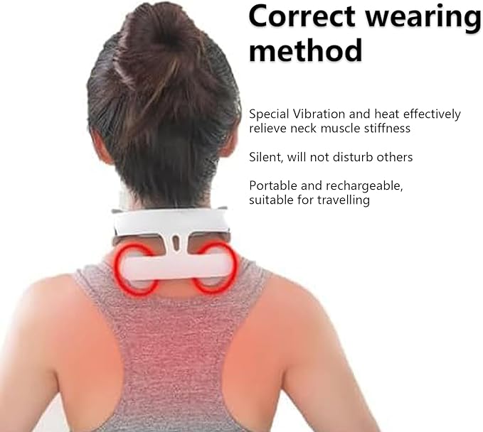 Vitality Magic Pro 2.0 Neck Massager,2025 Upgraded 4-Head Magic Pro 2.0 Neck Massage,with 6 Vibration Modes & 15 Intensity Levels,Promote Muscle Relaxation (White)