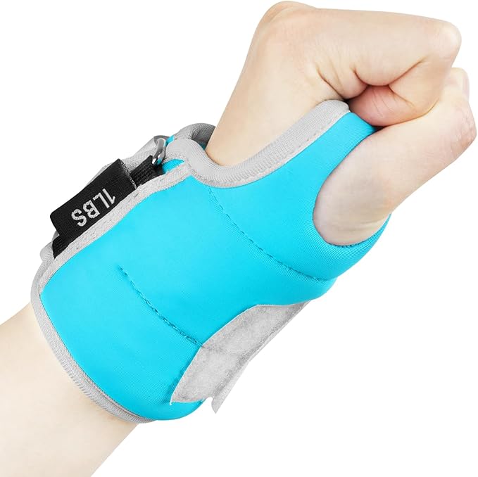 Wrist Weights with Thumb Loops Lock for Women Men 1 Pair 2 3 4 5 6 LBS Arm Weight Ankle Weights Weighted Gloves for Running Walking Jogging Physical Therapy Gym Workout Cardio Exercises