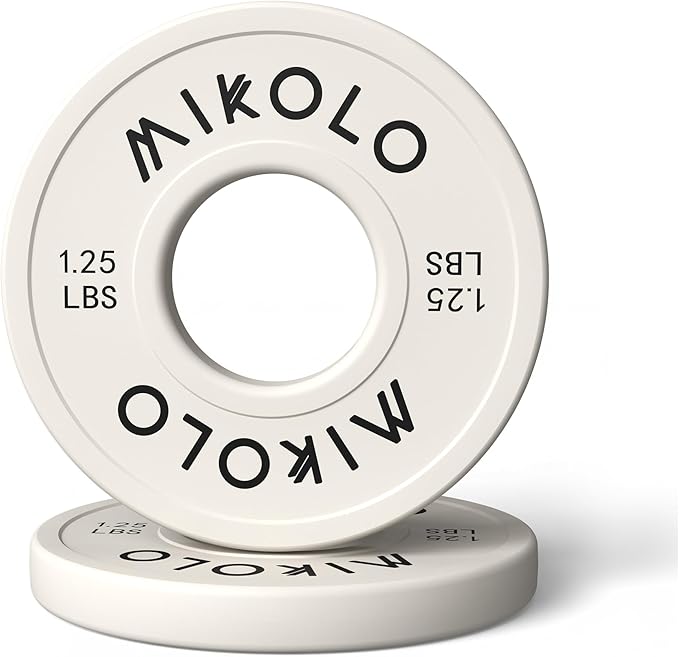 Mikolo Change Weight Plates 1.25LB 2.5LB 5LB Set Fractional Plates Set Bumper Plates for Cross Training Fit 2 Inch Barbells Strength Training Weight Plates