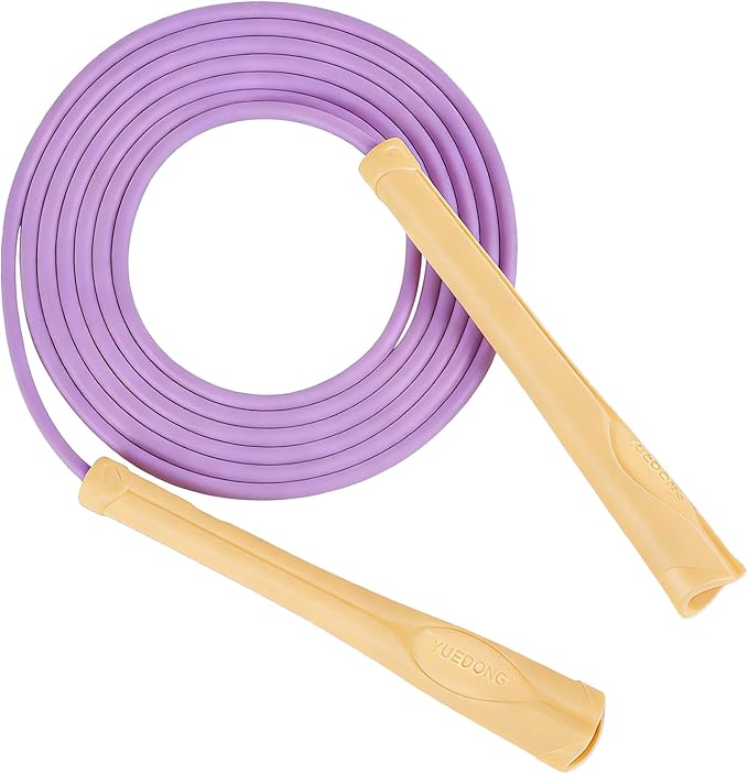 YUEDONG Women’s Silent Jump Rope, Apartment Friendly Tangle-Free Weighted 5mm PVC Rope, Ergonomic Grip Adjustable for Home Workout Cardio Fat Loss