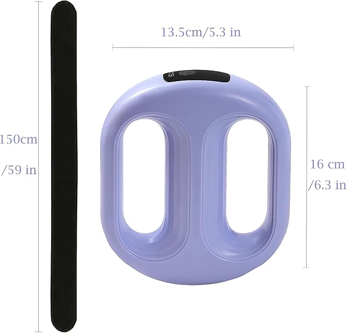 Vibration Plate for Lymphatic Drainage, Handheld Vibrate Plate for Weight Loss, Belly Fat Machine with Belt, Vibrating Platform with 8 Levels, Full Body Fascia Ring for Arm/Leg/Waist in Travel, Work