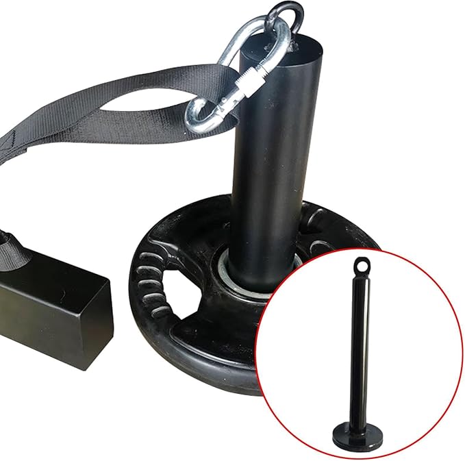 Colaxi Weight Loading Pin Pulley Cable Machine Attachment Strength Training Black,Home Gym Workout Equipment for Power Bar Training
