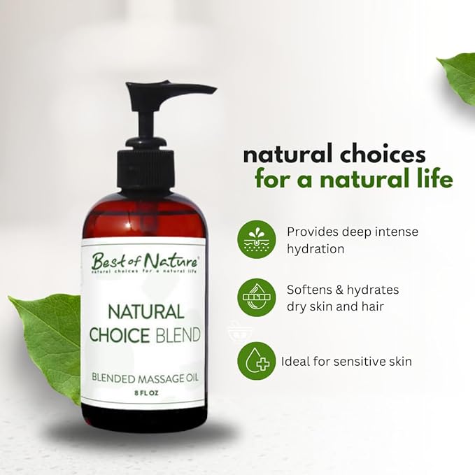 Best of Nature Natural Choice Blend Massage Oil – Professional-Grade, Lightweight & Non-Greasy Moisturizing Oil for Massage Therapy, Spa & Home Use, 5 Gallon Pail (640 fl oz)