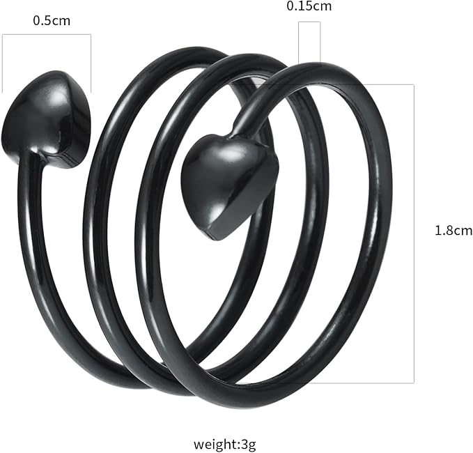Copper Rings for Women, 99% Pure Copper Adjustable Black Magnetic Ring, Fashion Jewelry Present (0139B)
