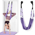 Leg Stretcher Strap - Yoga Stretching Strap,Yoga Door Swing,Backbend Training Rope with Door Anchor, Flexibility Trainer Stretching Equipment Assist Stretch Strap for Fitness Gymnastics Dance Aerial Ballet (purple)