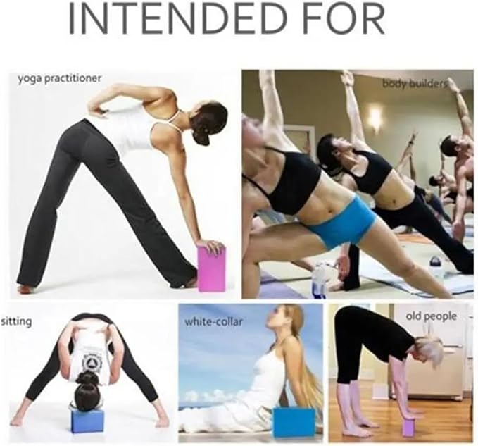 Yoga Wedge Block 2pcs Sports Stretching EVA Exercise Pilates Yoga Block Brick Gym Foam Fitness Equipment For Home Practice,Physical Therapy,Pilates.