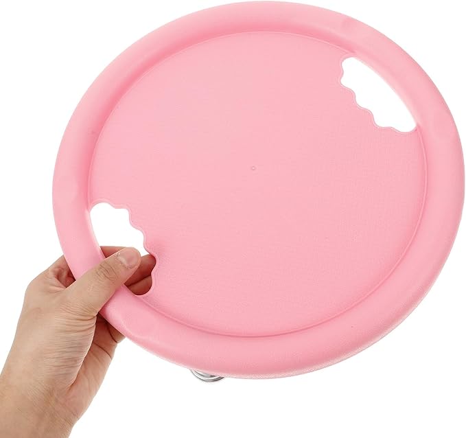 Abdominal Muscle Wheel Plate Fitness Ab Roller Disc with Silent Sliding Four-wheel Design for Core Training and Belly Workout, 1pcs Pink
