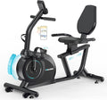 Recumbent Exercise Bike for Home, Quiet & Low-Impact Stationary Bike for Seniors & Adults, 16-Level Resistance, Adjustable Seat & LCD Monitor