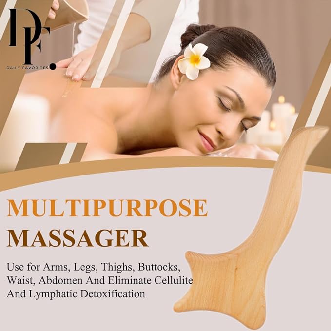6-in-1 Wood Therapy Massage Tools – Lymphatic Drainage Massager Maderoterapia Kit Wooden Massager Body Sculpting Tools for Muscle Pain Relief - Wood Therapy Tools for Body Contouring and Shaping