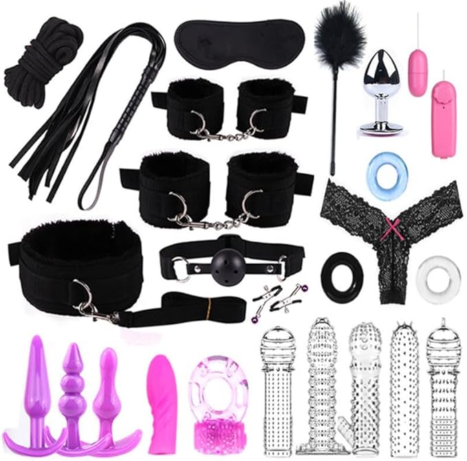 25 Pcs Black Nylon Yoga Set for Couple Fitness Training, with Stabilization Band - Professional Workout Equipment for Couples Gym Use