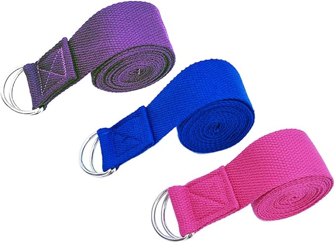 Yoga Equipment Set 5pcs, EVA Yoga Blocks, Cotton Stretching Strap, Non - slip Knee Pad, Purple - Stability and Flexibility, Anti - skid Comfort, Ideal for Beginners and Pilates