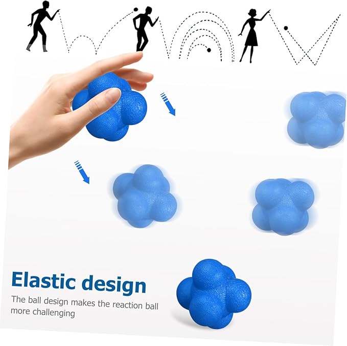 6pcs Hexagonal Reaction Balls Reaction Training Toys Smart Reflex Balls