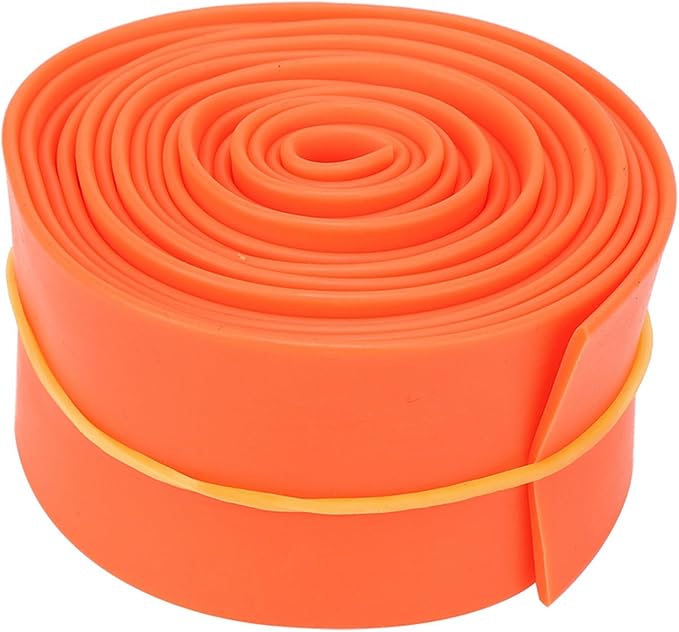Semme 5cm X 2.5m Elastic Tension Strap for Strength Training Pilates Soft TPR with Buckles for Women and Girls Orange