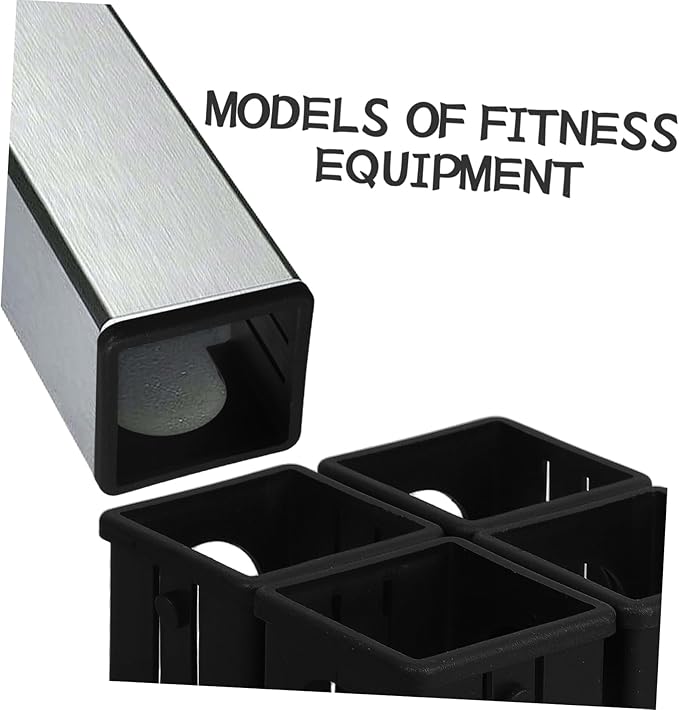 SUPVOX 4pcs Fitness Gear Tubing Sleeve Hollow Square Tube Insert for Exercise Machines Exercise Equipment Sleeve Protector Sliding Tube Fitness Equipment Replacement Parts