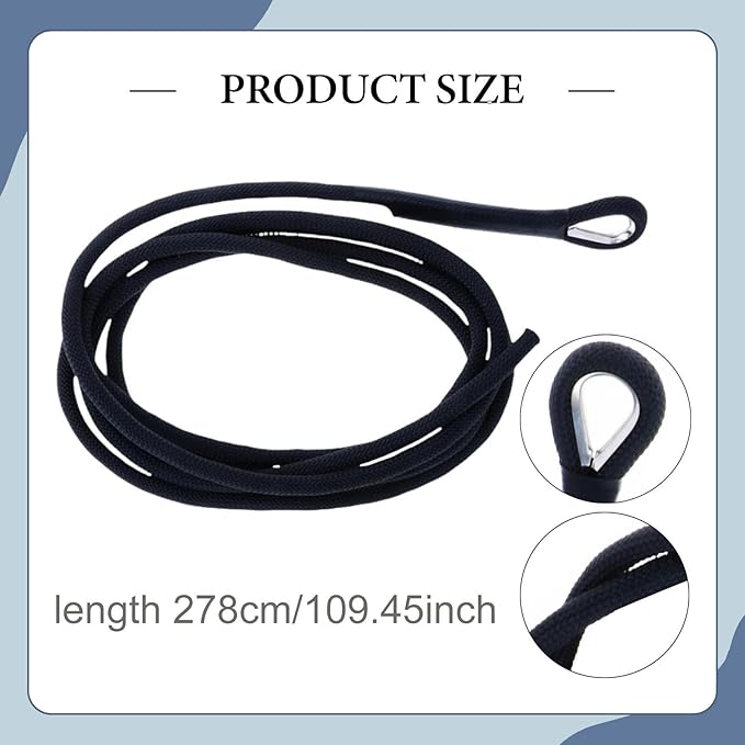 Pilates Reformer Pull Rope Components, Professional Fitting Replacement Strap, 278cm for Exercise Equipment, Home Sitting Box