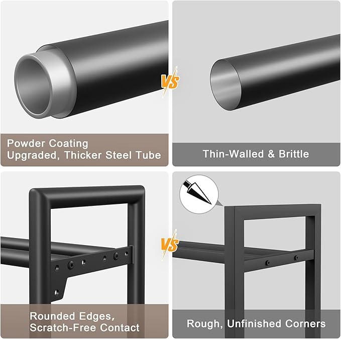 Dumbbell Rack Stand Only, 400LBS Capacity Weight Rack for Home Gym Storage, Adjustable Weight Storage Racks, Heavy-Duty Kettlebell Rack ﻿
