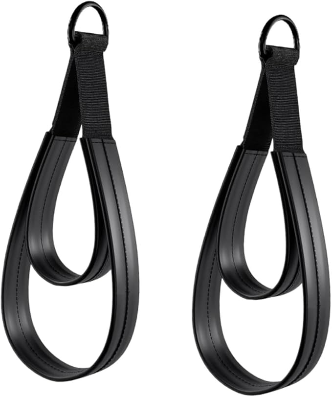 2Pcs Pilates Double Loop Straps for Reformer,Comfortable Grip Nonslip for Improve Flexibility Strength Dexterity Ankle Legs